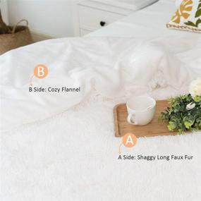 img 2 attached to 🛏️ Cozy and Luxurious Shaggy Fluffy Duvet Cover Set - Queen Size
