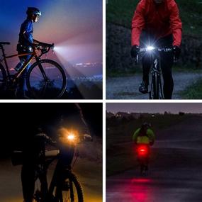 img 1 attached to QUESPLE Bike Lights Set: USB Rechargeable, Waterproof Front Headlight and Taillight for Powerful Night Riding - 5 Light Modes, Easy Install for Men, Women, Kids