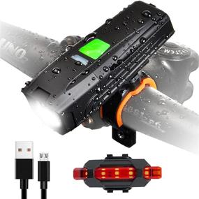 img 4 attached to QUESPLE Bike Lights Set: USB Rechargeable, Waterproof Front Headlight and Taillight for Powerful Night Riding - 5 Light Modes, Easy Install for Men, Women, Kids