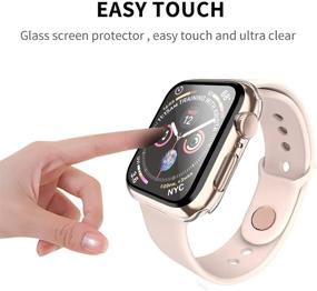 img 1 attached to Ультратонкий прозрачный улыбающийся чехол для Apple Watch серии 6/SE/5/4 (40 мм) с защитным стеклом для экрана - полная защита и стильный дизайн