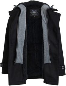 img 3 attached to 🧥 Stylish Urban Republic Boys Wool Blend Hooded Peacoat with Faux-Fur Lining and Pockets - Warm and Fashionable Outerwear for Boys