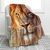 🦁 jekeno lion throw blanket - soft & warm bed & couch blanket for kids and adults - 50"x60 logo