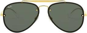 img 4 attached to 🕶️ Золотые солнцезащитные очки Ray-Ban Blaze Aviator