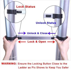 img 1 attached to 🔧 Телескопическая лестница Terokota 6.6FT: легкая складная алюминиевая раскладная лестница для автодома, чердака, чердачного помещения, дома с вместимостью 330 фунтов - складная расширяемая лестница для удобного хранения.