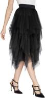 👗 elegant mesh layered tulle midi skirt for women - sheer tutu skirt logo