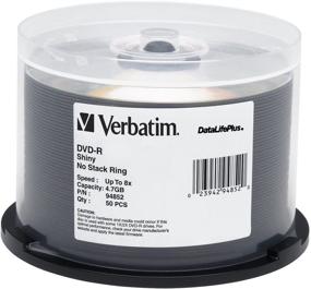 img 2 attached to Verbatim 4.7GB 8X DataLifePlus Shiny Silver Silk Screen Printable DVD-R - Pack of 50 in Spindle