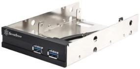img 1 attached to 🖥️ Silverstone Tek Aluminum USB 3.0 Hard Drive Mount FP36B-E with 3.5-Inch Bay & 19-Pin Internal Adapter Cable