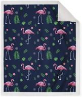 🔥 cozy up with the jekeno flamingo sherpa blanket - a comfortable warm throw blanket for kids, perfect for couch, bed, or sofa - 50"x60" size logo