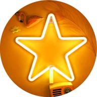 eye-catching led star neon sign light: warm white wall decor, battery/usb operated lamp - perfect for home, kids room, bar, festive party, christmas, wedding логотип