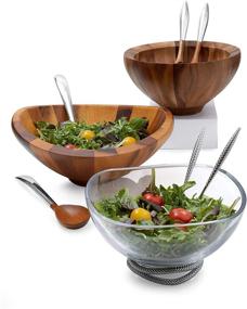 img 1 attached to 🥗 Acacia Wood Nambe Yaro Salad Servers