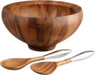 🥗 acacia wood nambe yaro salad servers logo