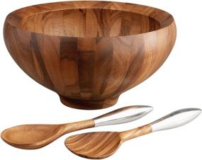 img 4 attached to 🥗 Acacia Wood Nambe Yaro Salad Servers