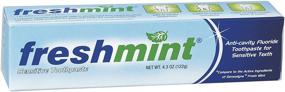 img 2 attached to 🦷 Gentle and Effective: Fresh Mint Sensitive Fluoride Anti-Cavity Toothpaste for Sensitive Teeth - 4.3 Ounces (122g)