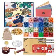 💌 iteryou wax seal stamp kit with 630 pcs wax beads - complete set with gift box, sealing wax stamp, wax seal warmer, envelopes, and metallic pens - ideal for gifts and decoration logo