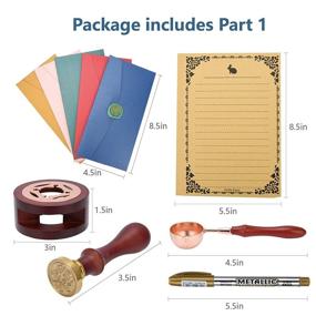 img 2 attached to 💌 iTERYOU Wax Seal Stamp Kit with 630 Pcs Wax Beads - Complete Set with Gift Box, Sealing Wax Stamp, Wax Seal Warmer, Envelopes, and Metallic Pens - Ideal for Gifts and Decoration