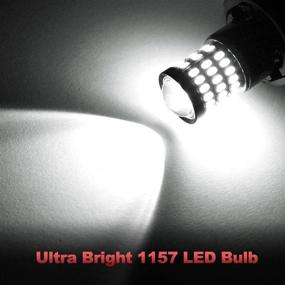 img 1 attached to 🔆 Yorkim 1157 LED Bulbs: Super Bright White Brake & Tail Light Replacement with Projector – 9-30V 1157 2057 2357 7528 BAY15D LED Bulb for Back Up/Reverse Lights