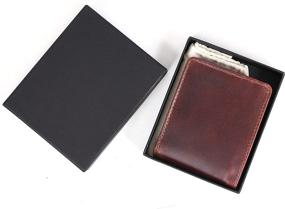 img 4 attached to 👔 Premium Men's Genuine Leather Wallet with RFID Blocking - Stylish Wallets, Card Cases, and Money Organizers for Men