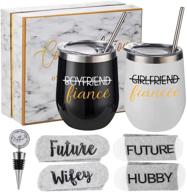 engagement gifts for couples: bride and groom-to-be gift set - 💍 unique gift idea for fiancé and fiancée - perfect engagement party gifts logo