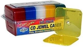 img 1 attached to 50 Pack Discsavers Multicolor CDjewel Cases