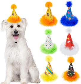 img 4 attached to Pack Dog Party Hat Set