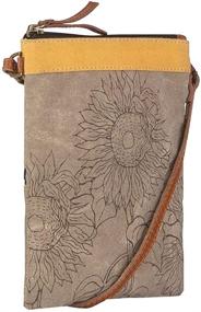 img 2 attached to 🌻 Mona B. Upcycled Canvas Sunflower Collection with Vegan Leather Trim (Sunny Tote)