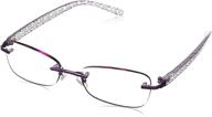 👓 foster grant daniella women's round polarized reading glasses logo