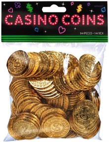 img 2 attached to 💰 Pack of 144 Plastic Casino Gold Coins with Varying Packaging