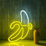 🍌 warm yellow banana led neon lights - decorative neon signs for christmas room, kids bedroom, birthday party, bar decor - 11''x19.7'' neon wall art логотип