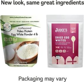 img 2 attached to 🥚 Judee’s Fast-Blend 4lb Egg White Protein Powder - 100% Non-GMO, Keto-Friendly, Pasteurized - Dairy-Free, Soy-Free, Paleo-Friendly, Gluten-Free & Nut-Free - Made in USA