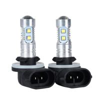 🔦 xt auto 2x 8000k white high power led fog driving light bulbs 1200lm - 2323 smd 881 886 889 894 logo