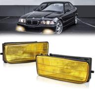 противотуманные фары tangmige для bmw (m3 / e36) 318i 318is 318ti 320i 323i 323is 325i 🚘 325is 328i 328is 3 series - оригинальный дизайн, желтое стекло, с лампами н1 - совместимы с 1992-1999 годами, 1 пара. логотип