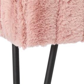 img 1 attached to 🛋️ Cozy and Chic: Home Soft Things Super Mink Faux Fur Pink Ottoman Bench - Stylish Living Room Foot Rest Stool, Entryway Makeup Bench, and Bedroom Decor Accent - Rose Smoke, 19"x13"x17