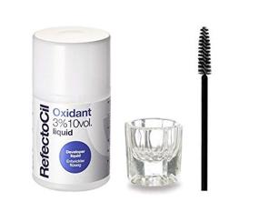 img 2 attached to 💧 RefectoCil Liquid Oxidant 3% 10 VOL - 3.38 oz with Mixing Dish and Mascara Brush Set