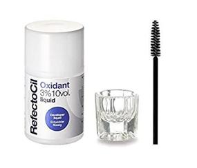 img 3 attached to 💧 RefectoCil Liquid Oxidant 3% 10 VOL - 3.38 oz with Mixing Dish and Mascara Brush Set