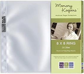 img 3 attached to 📁 We R Memory Keepers Pack of 25 Page Protectors for 8x8-Inch Ring Album