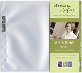 img 1 attached to 📁 We R Memory Keepers Pack of 25 Page Protectors for 8x8-Inch Ring Album