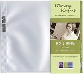 img 2 attached to 📁 We R Memory Keepers Pack of 25 Page Protectors for 8x8-Inch Ring Album