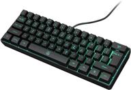 🎮 dgg k60 61 keys rgb backlit gaming keyboard - quiet ergonomic waterproof compact mini 60% keyboard with mechanical feel for pc mac ps4 xbox gamer, typist, travel logo