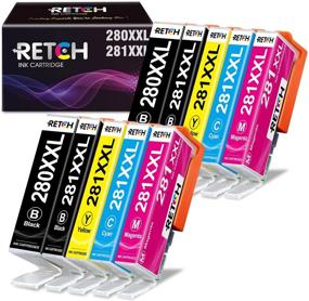 img 4 attached to 🖨️ 10 Pack RETCH Compatible Ink Cartridges Replacement for Canon 280 and 281 PGI-280XXL CLI-281XXL – Printer Inkjet Tray Set for PIXMA TR8520 TS8220 TR7520 TS9120 TS6120 TS6220 TS8120 TS9520 TS8320