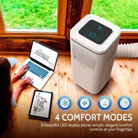 img 3 attached to 🌬️ ROLLICOOL 10,000BTU Smart Portable AC with Alexa Voice Control - Cool Rooms up to 275 sq ft, WiFi & Bluetooth Connectivity, iOS/Android App
