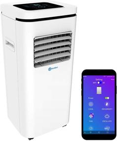 img 4 attached to 🌬️ ROLLICOOL 10,000BTU Smart Portable AC with Alexa Voice Control - Cool Rooms up to 275 sq ft, WiFi & Bluetooth Connectivity, iOS/Android App