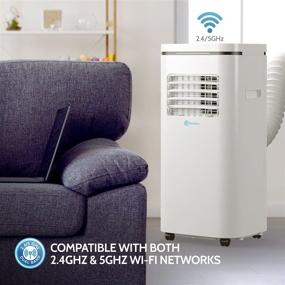 img 2 attached to 🌬️ ROLLICOOL 10,000BTU Smart Portable AC with Alexa Voice Control - Cool Rooms up to 275 sq ft, WiFi & Bluetooth Connectivity, iOS/Android App