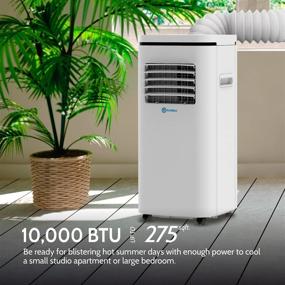 img 1 attached to 🌬️ ROLLICOOL 10,000BTU Smart Portable AC with Alexa Voice Control - Cool Rooms up to 275 sq ft, WiFi & Bluetooth Connectivity, iOS/Android App