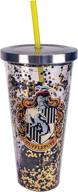 🌟 hufflepuff glitter acrylic tumbler by potter: sparkle and sip in hufflepuff style! логотип