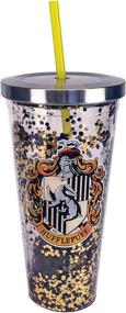 img 1 attached to 🌟 Hufflepuff Glitter Acrylic Tumbler by Potter: Sparkle and Sip in Hufflepuff Style!