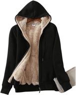 stay cozy and stylish with zity womens zip up hoodies - winter fleece jacket with sherpa lining for supreme warmth and comfort logo