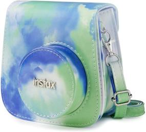 img 1 attached to Fujifilm Instax Mini 9 Watercolor 📸 Cobalt/Green Groovy Camera Case - Enhanced SEO