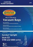 envirocare replacement micro filtration dust bags for eureka style ls uprights - 3 pack: ensure superior vacuum cleaning performance логотип