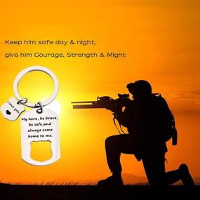 img 1 attached to 👮 AKTAP Police Officer Key Chain: Honoring My Hero, Be Brave and Stay Safe Policeman Keychain