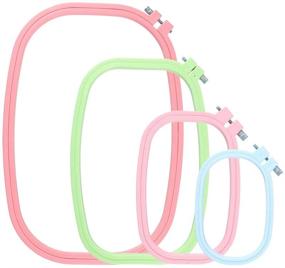 img 4 attached to 🧵 Enhance Your DIY Embroidery Craft with Pllieay Square Embroidery Hoops - 4 Different Sizes for Optimal Flexibility!